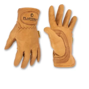 Alternative view of Plainsman Premium Cabretta Brown Leather Gloves Work, 2 Pairs, XL