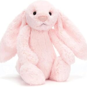 Jellycat Bashful Pink Bunny Medium - L: 3.5" x W: 4.7" x H: 12.2"