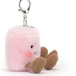 Alternative view of ellycat Amuseables Pair of Marshmallows Bag Charm, 3.5 inches - Food Plush Keychain - Great Gift Idea